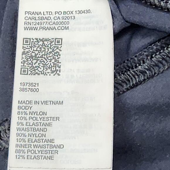 prAna Koen Pants Womens Large Gray Ruched Stretch Waistband Zipper Pockets - Picture 13 of 15